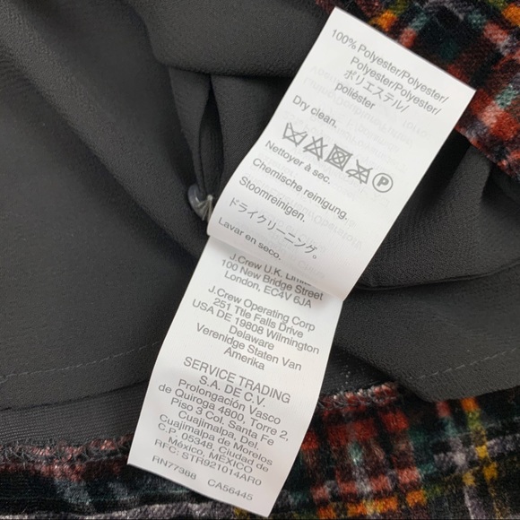 J Crew Stewart Tartan Holiday Plaid Velvet Tank - Picture 11 of 12